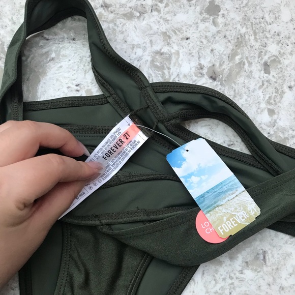 F21 lowrise cheeky bikini bottom dual strap - Picture 3 of 4